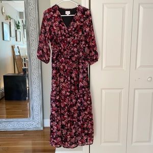 Floral maternity maxi dress